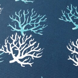 Fitted Round Tablecloth Elastic Or Drawstring - Isadella Navy Teal For Indoor Outdoor Use Pfas Free Table Cover - thumbnail 3