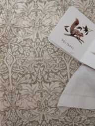 William Morris Crib Sheet Brer Rabbit Toile, Sage Green Baby Bedding - thumbnail 1