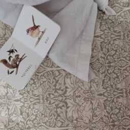 William Morris Crib Sheet Brer Rabbit Toile, Sage Green Baby Bedding - thumbnail 3