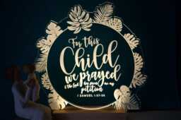 "Wooden Nursery Night Light, " - thumbnail 1