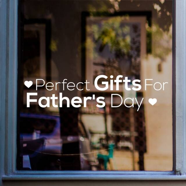 Perfect Gifts For Father's Day Shop Window Sticker Retail Display Store Front Vinyl Decal - image 1