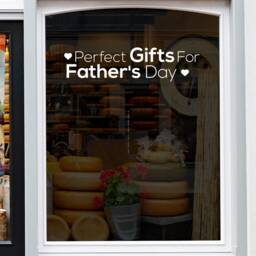 Perfect Gifts For Father's Day Shop Window Sticker Retail Display Store Front Vinyl Decal - thumbnail 2