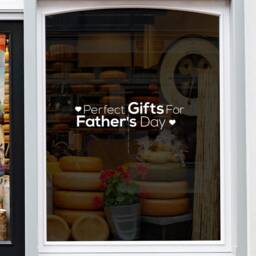 Perfect Gifts For Father's Day Shop Window Sticker Retail Display Store Front Vinyl Decal - thumbnail 3