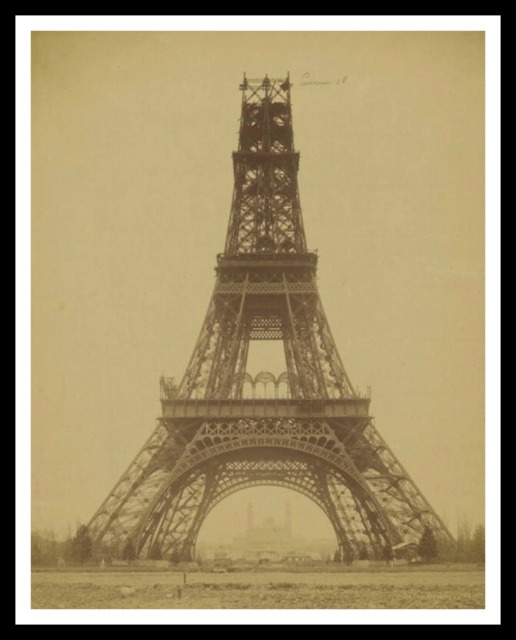 Vintage Historic Reproduction Photo French Eiffel Tower Unframed