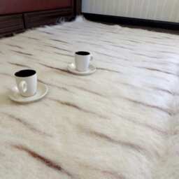 Handmade Wool Blanket King Bedspread, Scandinavian Woven Decor - thumbnail 3