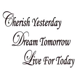 Vwaq Cherish Yesterday Dream Tomorrow Live Today Inspirational Quotes Stickers Sayings Wall Decal Vwaq-570 - thumbnail 2
