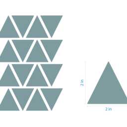 Teal Triangle Wall Decals Modern Nursery Decor, Pack Of 50 - thumbnail 2