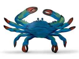 Blue Crab Outdoor Decor Gift For Him. Wooden Crab Wall Art Pool Deck & Home Bar Decoration. Holiday Gift Dad - thumbnail 1