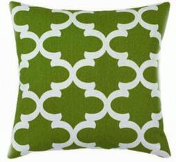 Green Geometric Pillow Cover - Olive, Grass, Bay White Outdoor Rated - thumbnail 1