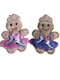 Figure Ice Skating Dress Gingerbread Tree Decoration, Gingerbread, Christmas Gift, Home Decor Gift For Her - thumbnail 1
