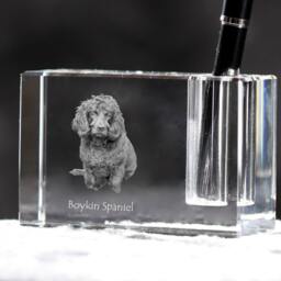 Boykin Spaniel, Crystal Pen Holder With Dog, Souvenir, Decoration, Limited Edition, Collection - thumbnail 2