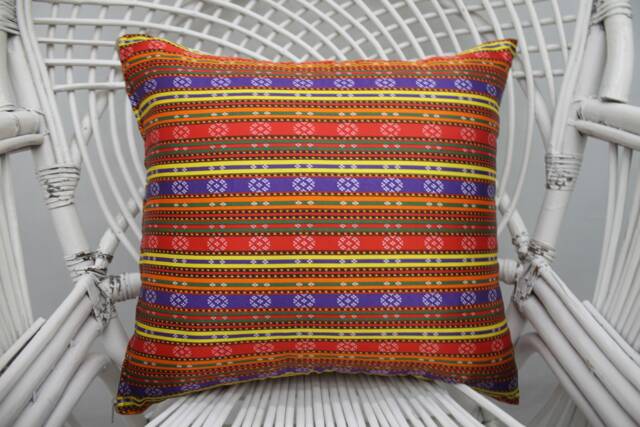Designer Pillows, Throw Pillow, Kilim Pillow Cover, Striped Case, Organic Aztec Bedding 1 - image 1