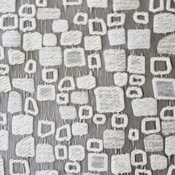 Silver Grey Geometric Embroidered Pillow Cover - Woven Texture Throw Home Decor - thumbnail 4