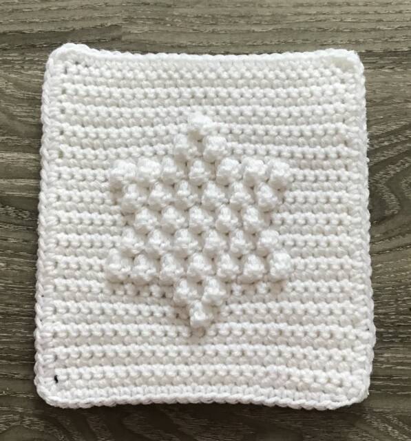 Six Pointed Star Square Crochet Pattern - Baby Blanket Squares Washcloth Facecloth - image 1