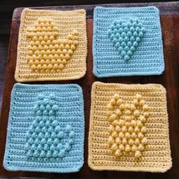 Six Pointed Star Square Crochet Pattern - Baby Blanket Squares Washcloth Facecloth - thumbnail 3