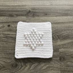 Six Pointed Star Square Crochet Pattern - Baby Blanket Squares Washcloth Facecloth - thumbnail 2