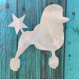 Poodle, Standard Show Cut Miniature Dog Tree Topper, Holiday Decoration, Aluminum, Christmas Lover - thumbnail 3
