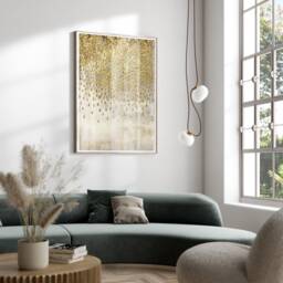 Neutral Abstract Art Prints, Modern Art, Gold Poster A1, Wall , Set Of 3 A5, A4, A3 A3+ A2 Sizes, Free Fast Delivery - thumbnail 3