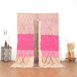 Moroccan Boujaad Rug 6x9 Ft - Vintage Berber Handmade Wool Area Boho Carpet Bohemian - thumbnail 1