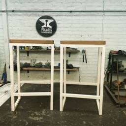 Bar Stools - Metal Stools Wood Kitchen Breakfast Industrial Style Kitchen/Dining Stool - thumbnail 4