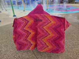 Personalized Hooded Towel Lg Pink Chevron Monogrammed Beach Birthday Gift Adult Beach Towel Graduation For Mom