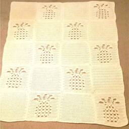 Pineapple Creme Afghan Crochet Pattern, Throw, Light Airy Blanket, Soft To Touch, Instant Download - thumbnail 2