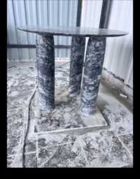 Tiger Skin Grey Marble Dining Table, Fully Customizable