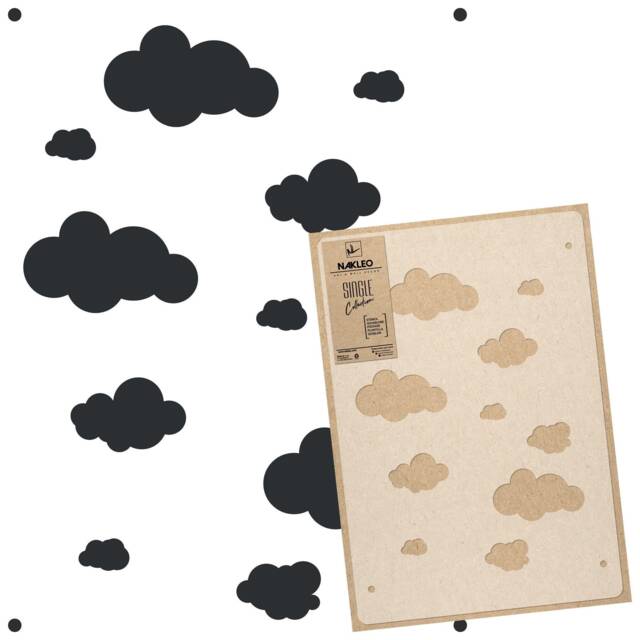 Cloud Wall Stencil Reusable Plastic Template For Diy Decor - image 1