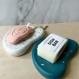 Organic Terrazzo Soap Dish Eco-Friendly Jesmonite Tray For Bathroom Decor & Trinket Storage - thumbnail 2