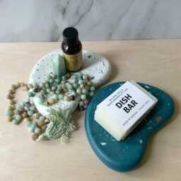 Organic Terrazzo Soap Dish Eco-Friendly Jesmonite Tray For Bathroom Decor & Trinket Storage - thumbnail 3