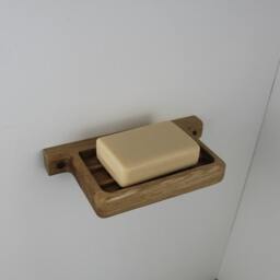 Wall Soap Dish, Wooden Saver, Handmade Tray, Dish For Shower, Gift Men - thumbnail 3