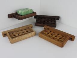 Wall Soap Dish, Wooden Saver, Handmade Tray, Dish For Shower, Gift Men - thumbnail 1