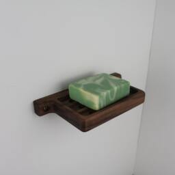 Wall Soap Dish, Wooden Saver, Handmade Tray, Dish For Shower, Gift Men - thumbnail 2