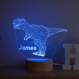 Personalised 3D T-Rex Colour-Changing Night Light - Custom Dinosaur Lamp Gift - thumbnail 3