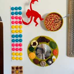 Alphabet Soup Wall Hanging/ Dopamine Decor/ Maximalist Fake Food/ Food Pop Art/ Sculpture/ Funky Decor/Kitchen - thumbnail 4