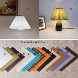 Pink Lampshade, Pleated Shades, Linen Petal Lamp Custom Nursery Lampshades, Available in 14 Colors - thumbnail 2