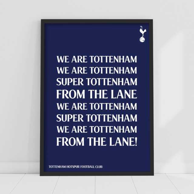 Tottenham Hotspur Print - From The Lane Song Poster Wall Art - image 1