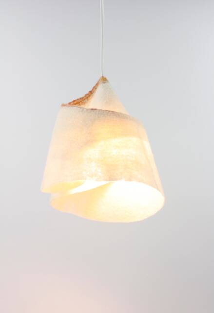 Handmade Merino Wool Pendant Lamp Modern Bedside Lighting - image 1