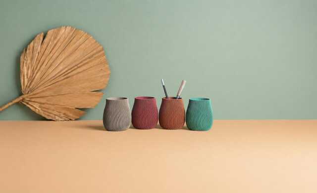 Pencil Pot in Recycled Wood Fiber, 3D Printing, Idea For Office Accessory, Office Storage & Decoration, Scandinavian Design, Gift Home - image 1
