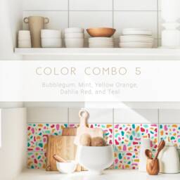 Peel & Stick Wall Decals - Kitchen Decor, Terrazzo Stickers, Bathroom Art - thumbnail 4