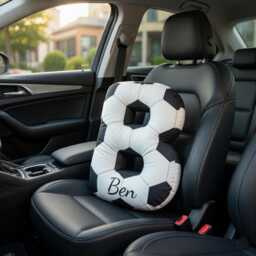 Personalized Football Letter Pillows, Initial Pillow With Name, Gift, Lover Player Fans Sports Gifts - thumbnail 3