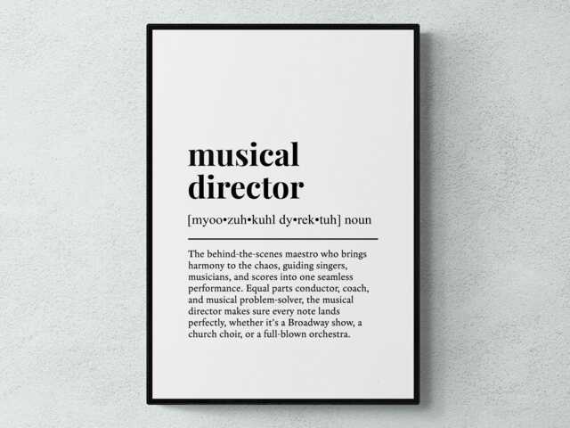 Musical Director Funny Definition Job Work Gift Wall Art Print - image 1