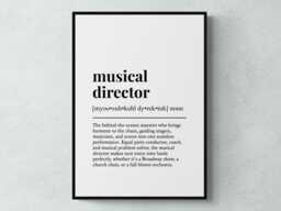 Musical Director Funny Definition Job Work Gift Wall Art Print - thumbnail 1