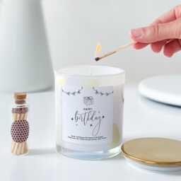 Personalised Birthday Gift With Text Scented Soy Wax Candle For Friend Daughter Sister Niece Colleague Mum Grandma Auntie Nanny Vegan - thumbnail 1
