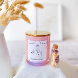 Personalised Birthday Gift With Text Scented Soy Wax Candle For Friend Daughter Sister Niece Colleague Mum Grandma Auntie Nanny Vegan - thumbnail 3