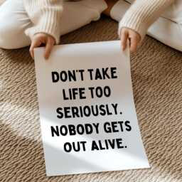 Don't Take Life Too Seriously. Nobody Gets Out Alive - Home Prints Funny Quotes - thumbnail 2