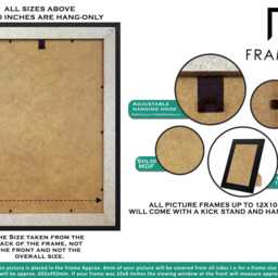 Modern Fn39 Picture Frame - Foil-Wrapped Mdf Wood, Black, Oak, White, Walnut - thumbnail 3