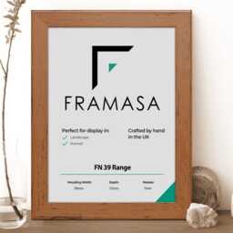 Modern Fn39 Picture Frame - Foil-Wrapped Mdf Wood, Black, Oak, White, Walnut - thumbnail 4