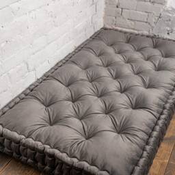 50% Off Elegant Floor Cushion, Bech Reading Nook Sofa, Window Seat Tufted Pillow, French Cushion - thumbnail 2