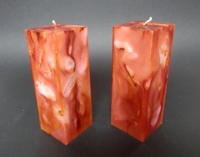 Handmade Candle, Marbled Square Decorative Candle - image 1